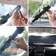 JOIRIDE® Univerzálna rozťahovacia slnečná UV clona do auta (1 ks, 155 cm x 65 cm) | GLADESHADE 