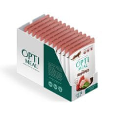 OptiMeal OPTIMEAL mokré krmivo pre mačky bez obilnín Teľacie mäso, špenát v omáčke 12x85g