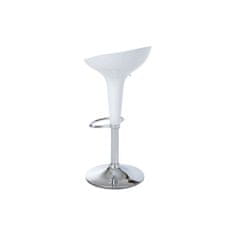 Autronic - barová stolička, plast biely/chróm - AUB-9002 WT