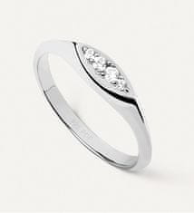 Elegantný strieborný prsteň so zirkónmi Gala Vanilla AN02-A52 (Obvod 52 mm)