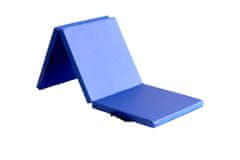 DrillSport Skladacia gymnastická podložka na cvičenie 180x60x5 cm modrá