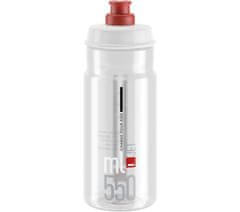 Elite fľaša Jet Clear červené logo, 550 ml