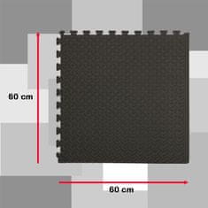  Penový koberec 60 x 60 cm 4 ks čierna