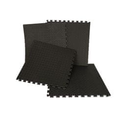 Eva  Penový koberec 60 x 60 cm 4 ks čierna