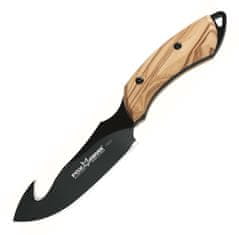 Fox Knives 1503 OL EUROPEAN HUNTER FIXED KNIFE,OLIVE WOOD HDL,BLD DROP POINT