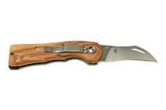Fox Knives FX-409 OL SPORA MUSHROOM FOLDING KNIFE STAINLESS STEEL SANDVIK 12C27 SATIN BLADE,OLIVE W