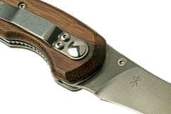 Fox Knives FX-409 SPORA MUSHROOM FOLDING KNIFE STAINLESS STEEL SANDVIK 12C27 SATIN BLADE,EUCALIPTUS