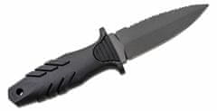 Fox Knives FX-647 S KNIVES TACTICAL ELEMENTUM DAGGER STAINLESS STEEL N690 BLD SERRATED,BLACK NAYLON
