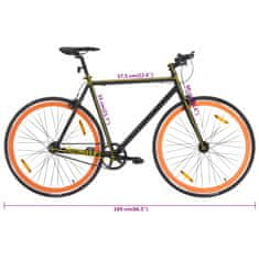 Petromila vidaXL Bicykel s pevným prevodom čierno-oranžový 700c 55 cm