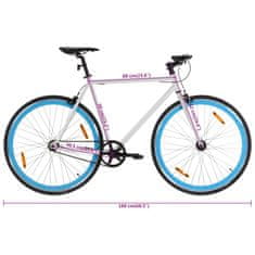 Petromila vidaXL Bicykel s pevným prevodom bielo-modrý 700c 59 cm