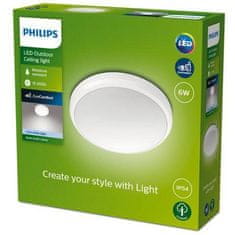 Philips Philips DORIS vonkajšie prisadené LED svietidlo 1x6W 600lm 4000K 22cm IP54, biele