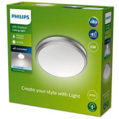 Philips Philips DORIS vonkajšie prisadené LED svietidlo 1x6W 600lm 4000K 22cm IP54, matný nikel
