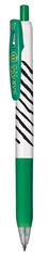 Zebra Gélové pero "Sarasa Clip", zelená-pruh, 0,33 mm, stláčací mechanizmus, 48294