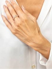 Marc Malone Trblietavý pozlátený prsteň s ružovými zirkónmi Arabella Pink Ring MCR23053G