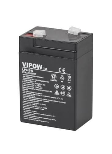 vipow Gélová batéria VIPOW 6V 4,5Ah BAT0200 17 mOhm
