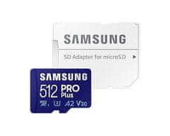 SAMSUNG PRO Plus MicroSDXC + SD Adaptér / CL10 UHS-I U3 / A2 / V30