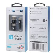 TB TOUCH 2v1 kábel USB-C - USB C s USB A, 1,2 m