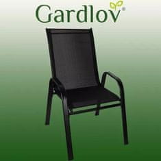 Gardlov Záhradné stoličky stohovateľné čierne 4 ks