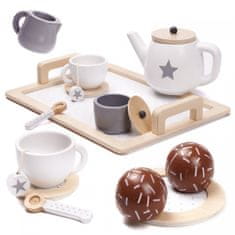 PS Detský drevený čajový set so sladkým pečivom