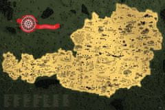 Giftio Stieracia mapa Rakúska Deluxe - zlatá