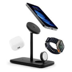 Twelve South HiRise 3 Deluxe - bezdrôtový nabíjací stojan pre iPhone / Apple Watch / AirPods Magsafe, Čierna