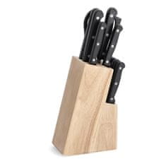 Zeller Blok s 12 nožmi z gumového dreva 9x12x32,5cm