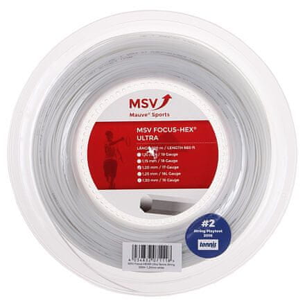 MSV Focus HEX Ultra tenisový výplet 200 m biela priemer 1,30