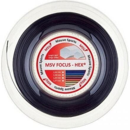 MSV Focus HEX tenisový výplet 200 m čierna priemer 1,27