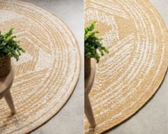 Elle Decor Kusový koberec Gemini 106032 Ochre kruh z kolekcie Elle – na von aj na doma 140x140 (priemer) kruh