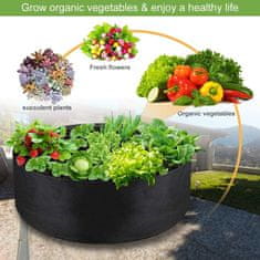 Netscroll Záhradný záhon pre bujný a rýchly rast všetkých druhov rastlín, kvetinový záhon, pevný záhon z odolnej vzdušnej tkaniny, ideálny pre zemiaky, kvety a všetky druhy zeleniny, GardenGrowBag