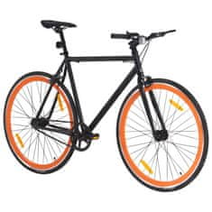 Petromila vidaXL Bicykel s pevným prevodom čierno-oranžový 700c 55 cm