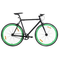 Petromila vidaXL Bicykel s pevným prevodom čierno-zelený 700c 51 cm