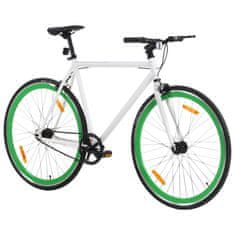 Vidaxl Bicykel s pevným prevodom bielo-zelený 700c 55 cm