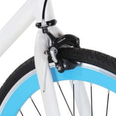 Vidaxl Bicykel s pevným prevodom bielo-modrý 700c 55 cm