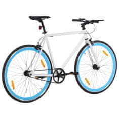 Petromila vidaXL Bicykel s pevným prevodom bielo-modrý 700c 59 cm