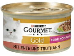 Purina GOURMET Gold s kačacím a morčacím 85 g