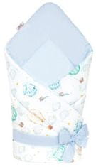 BOCIOLAND Zavinovačka pro miminko Balóny, 70x70 cm, svetlě modrá