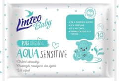 LINTEO Vlhčené obrúsky Baby Aqua Sensitive 10 ks