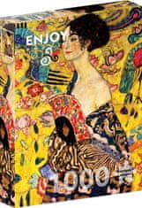 ENJOY Puzzle Gustav Klimt: Dáma s vejárom 1000 dielikov