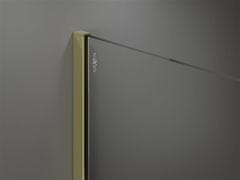 Mexen Kioto sprchová zástena 140x200 cm 8 mm, zlatý profil, biele prevedenie, 800-140-101-50-85