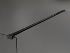 Mexen Kioto sprchová zástena WALK-IN 8mm, 130x200 cm, sklo šedé-profil čierny, 800-130-101-70-40