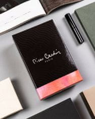 Pierre Cardin Veľká dámska patentovaná peňaženka s motívom listov, prírodná koža