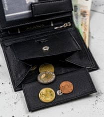 RONALDO Pánska kožená peňaženka strednej veľkosti