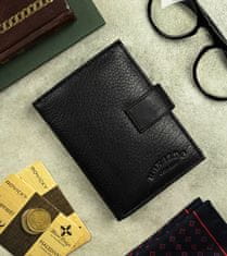 Kožená pánska peňaženka na zips s priehradkou na zips