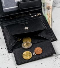 RONALDO Kožená, skladacia pánska peňaženka s úložným priestorom na zips
