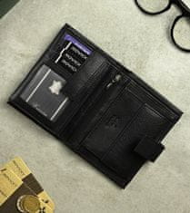 Kožená pánska peňaženka na zips s priehradkou na zips