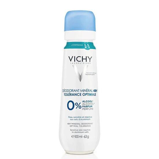 Vichy Minerálny dezodorant v spreji Optimal Tolerancia (48H Mineral Deodorant) 100 ml