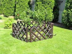 TopKing Záhradný plot plast 350x42 cm hnedý
