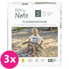 ECO by Naty 3x Plienky jednorazové 5 (11-25 kg) 22 ks
