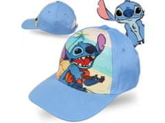 Disney Stitch Disney Modrá čiapka s kšiltom, dievčenská čiapka 54 cm